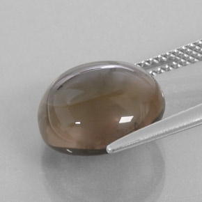Quartz fumé marron naturelle transparent, 6,81 ct, transparent / translucide