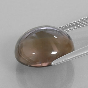 Quartz fumé marron naturelle transparent, 7,99 ct, transparent / translucide