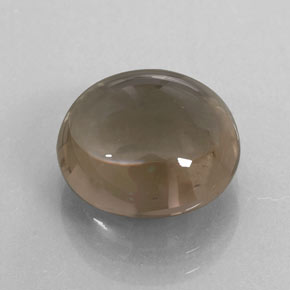Quartz fumé marron naturelle coupe roude, 6,26 ct, transparent