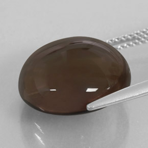 Quartz fumé marron naturelle transparent, 10,01 ct, transparent / translucide