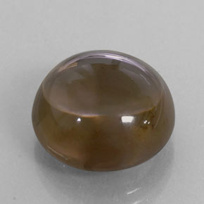 Quartz fumé marron naturelle coupe roude, 13,43 ct, transparent