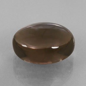Quartz fumé marron naturelle coupe ovale, 7,51 ct, transparent