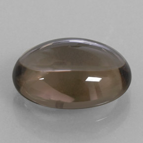 Quartz fumé marron naturelle coupe ovale, 8,88 ct, transparent
