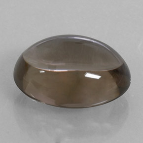 Quartz fumé marron naturelle coupe ovale, 6,43 ct, transparent
