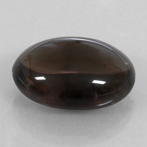 Quartz fumé marron naturelle coupe ovale, 11,90 ct, transparent