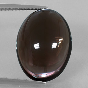 Quartz fumé marron naturelle coupe ovale, 11,87 ct, transparent
