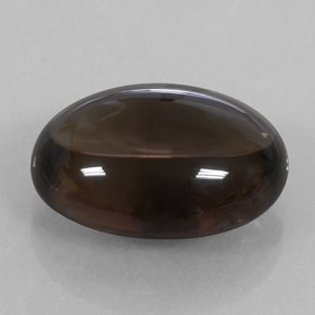 Quartz fumé marron naturelle coupe ovale, 11,87 ct, transparent