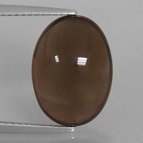 Quartz fumé marron naturelle coupe ovale, 6,70 ct, transparent