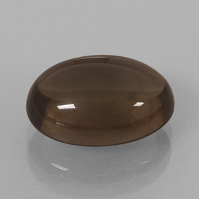 Quartz fumé marron naturelle coupe ovale, 6,70 ct, transparent