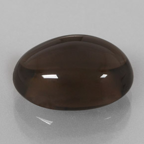Quartz fumé marron naturelle coupe ovale, 6,71 ct, transparent