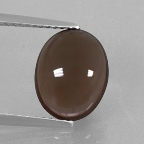 Quartz fumé marron naturelle coupe ovale, 3,06 ct, transparent