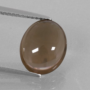 Quartz fumé marron naturelle coupe ovale, 3,11 ct, transparent