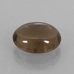 Quartz fumé marron naturelle coupe ovale, 3,11 ct, transparent