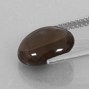 Quartz fumé marron naturelle coupe ovale, 2,88 ct, transparent