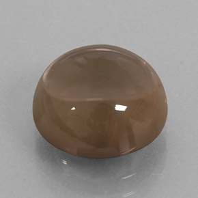 Quartz fumé marron naturelle coupe roude, 5,69 ct, transparent