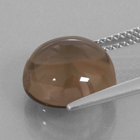 Quartz fumé marron naturelle coupe roude, 5,69 ct, transparent