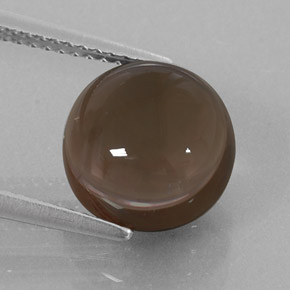 Quartz fumé marron naturelle coupe roude, 4,99 ct, transparent