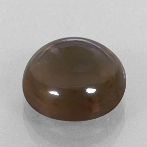Quartz fumé marron naturelle coupe roude, 4,68 ct, transparent