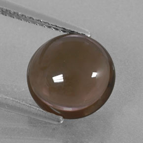 Quartz fumé marron naturelle coupe roude, 2,76 ct, transparent