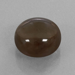 Quartz fumé marron naturelle coupe roude, 3,38 ct, transparent