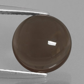 Quartz fumé marron naturelle coupe roude, 2,66 ct, transparent