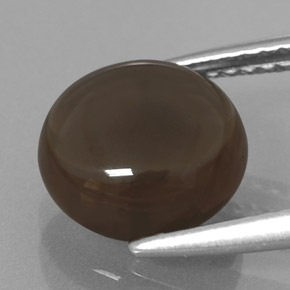 Quartz fumé marron naturelle coupe roude, 2,66 ct, transparent