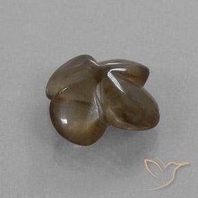 Quartz fumé Marron ambré naturelle Taille Fleur, 6.24 ct, Transparent / Translucide