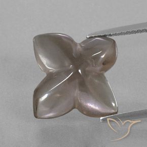 8.80ct Naturel Marron très clair Quartz fumé, Taille Fleur, Transparent / Translucide