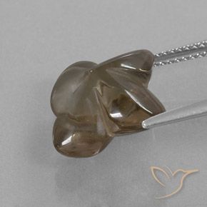 Quartz fumé Brun moyen naturelle Taille Fleur, 7.84 ct, Transparent / Translucide