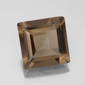 Quartz fumé marron naturelle carré, 3,49 ct, VS-SI