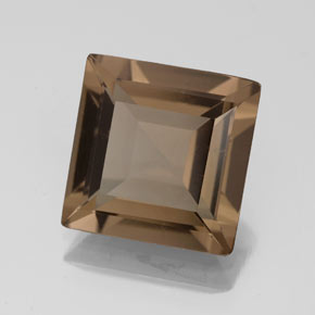 Quartz fumé marron naturelle carré, 3,49 ct, VS-SI