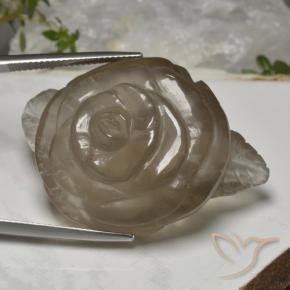 Quartz fumé Marron très clair naturelle Taille Fleur, 97.93 ct, Transparent