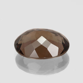 Quartz fumé marron naturelle coupe ovale, 16,30 ct, VS
