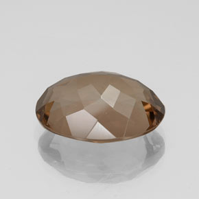Quartz fumé marron naturelle coupe ovale, 11,53 ct, VS