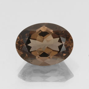 Quartz fumé marron naturelle coupe ovale, 8,99 ct, VS