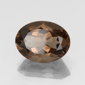 Quartz fumé marron naturelle coupe ovale, 8,99 ct, VS
