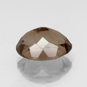 Quartz fumé marron naturelle coupe ovale, 9,66 ct, VVS-VS