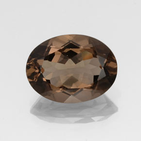 Quartz fumé marron naturelle coupe ovale, 8,00 ct, VS