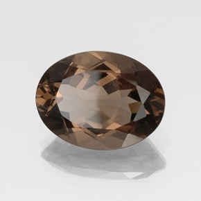 Quartz fumé marron naturelle coupe ovale, 8,00 ct, VS