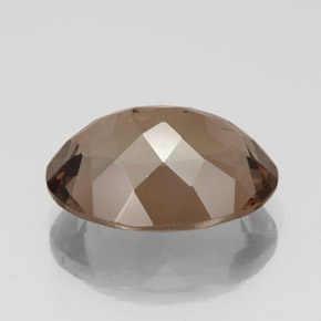 Quartz fumé marron naturelle coupe ovale, 16,30 ct, VS