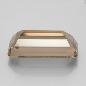 Quartz fumé marron naturelle taille émeraude, 6,26 ct, VS