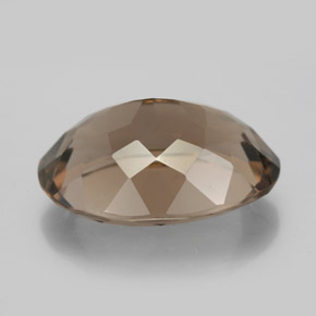 Quartz fumé marron naturelle coupe ovale, 11,40 ct, VS