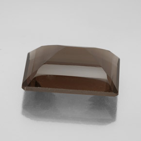 Quartz fumé marron naturelle taille émeraude, 13,80 ct, VVS-VS
