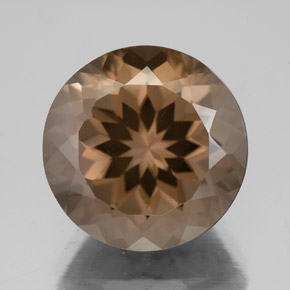 Quartz fumé marron naturelle coupe roude, 8,23 ct, VS