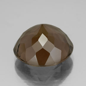 Quartz fumé marron naturelle coupe roude, 7,27 ct, VVS-VS