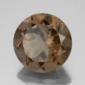 Quartz fumé marron naturelle coupe roude, 7,44 ct, VS