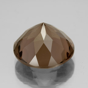 Quartz fumé marron naturelle coupe roude, 7,44 ct, VS
