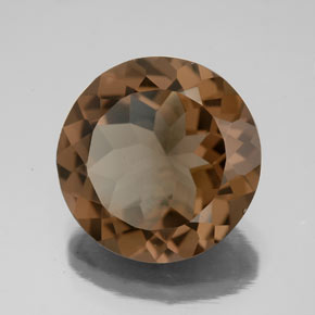 Quartz fumé marron naturelle coupe roude, 6,36 ct, VS