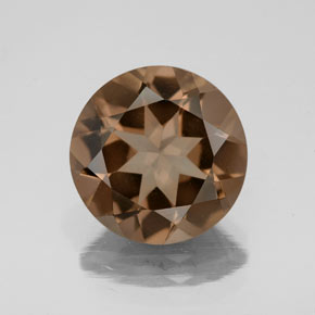 Quartz fumé marron naturelle coupe roude, 4,10 ct, VS
