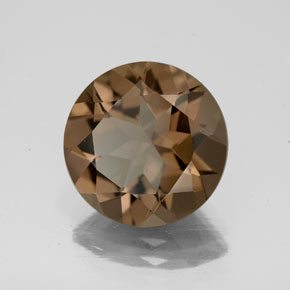 Quartz fumé marron naturelle coupe roude, 4,10 ct, VS